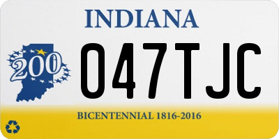 IN license plate 047TJC