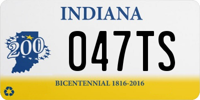 IN license plate 047TS