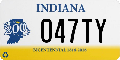 IN license plate 047TY