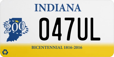 IN license plate 047UL