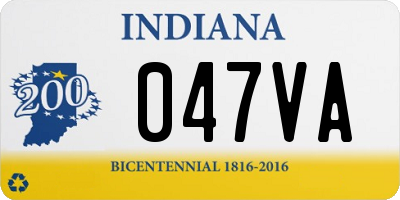 IN license plate 047VA