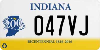 IN license plate 047VJ