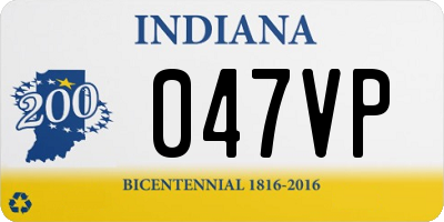 IN license plate 047VP