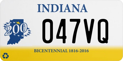 IN license plate 047VQ