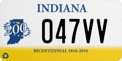 IN license plate 047VV