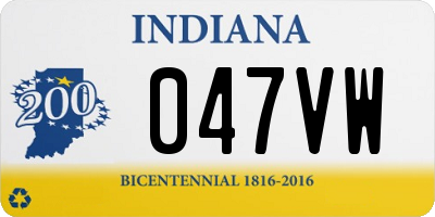 IN license plate 047VW