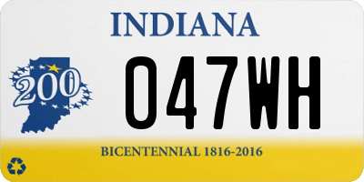 IN license plate 047WH