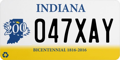 IN license plate 047XAY