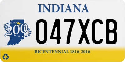 IN license plate 047XCB