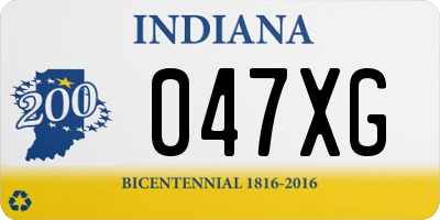 IN license plate 047XG