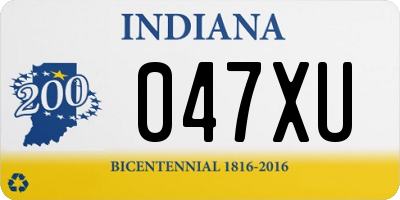 IN license plate 047XU