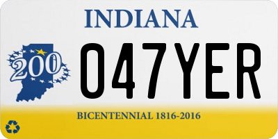 IN license plate 047YER