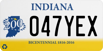 IN license plate 047YEX