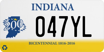 IN license plate 047YL