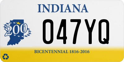 IN license plate 047YQ