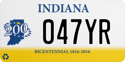 IN license plate 047YR