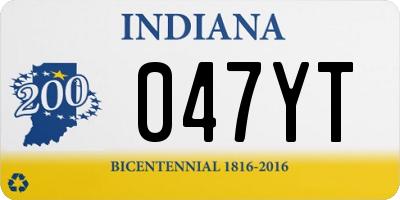 IN license plate 047YT