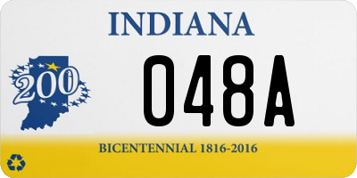 IN license plate 048A