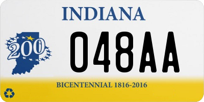 IN license plate 048AA