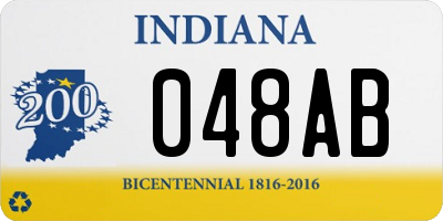 IN license plate 048AB