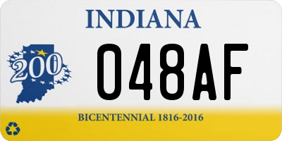 IN license plate 048AF