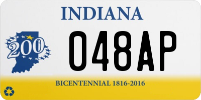 IN license plate 048AP