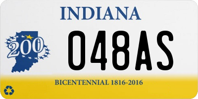 IN license plate 048AS