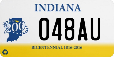 IN license plate 048AU