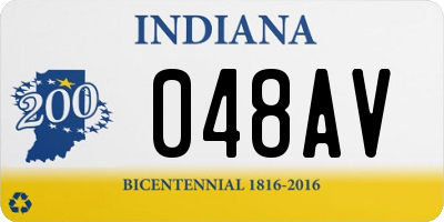 IN license plate 048AV