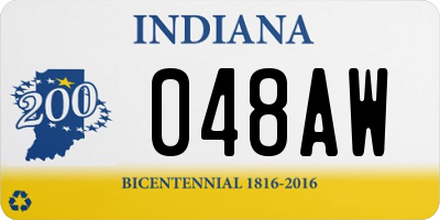 IN license plate 048AW