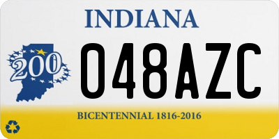 IN license plate 048AZC