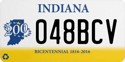 IN license plate 048BCV
