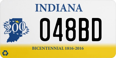 IN license plate 048BD