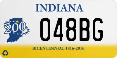 IN license plate 048BG