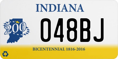 IN license plate 048BJ