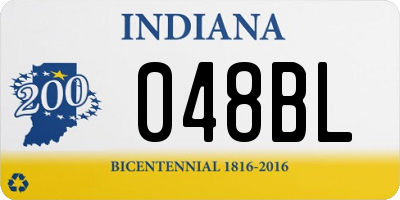 IN license plate 048BL