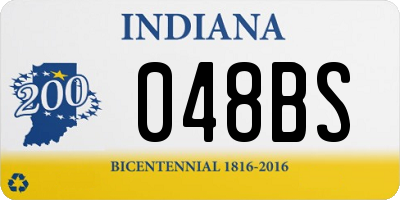 IN license plate 048BS