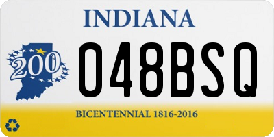 IN license plate 048BSQ