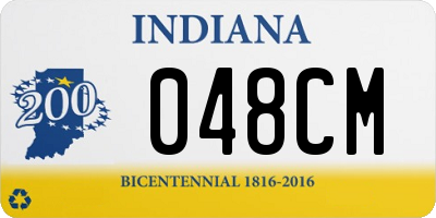 IN license plate 048CM