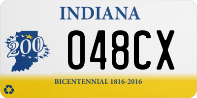 IN license plate 048CX