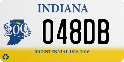 IN license plate 048DB