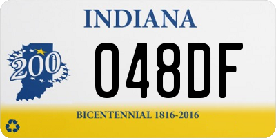 IN license plate 048DF