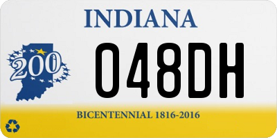 IN license plate 048DH