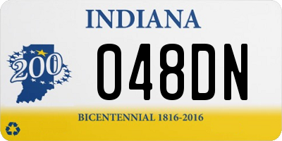 IN license plate 048DN