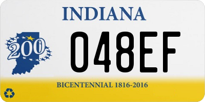 IN license plate 048EF