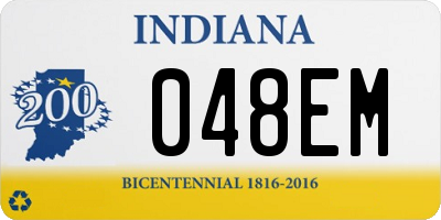 IN license plate 048EM