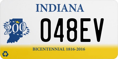 IN license plate 048EV