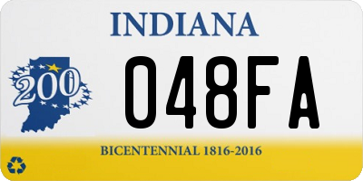 IN license plate 048FA