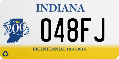 IN license plate 048FJ