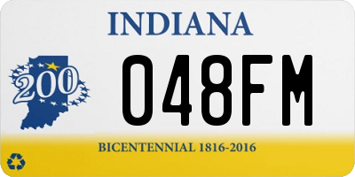 IN license plate 048FM